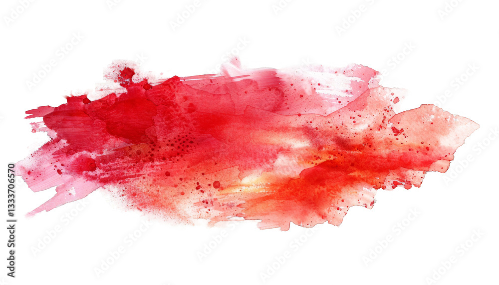 Fototapeta premium Abstract Red Watercolor Wash