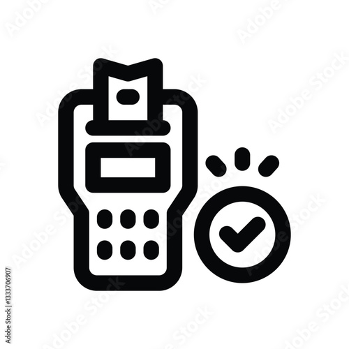 pos terminal  line icon. Clean and minimalist vector icon for websites, mobile apps, presentations, and logos. Fully scalable and customizable for any project.