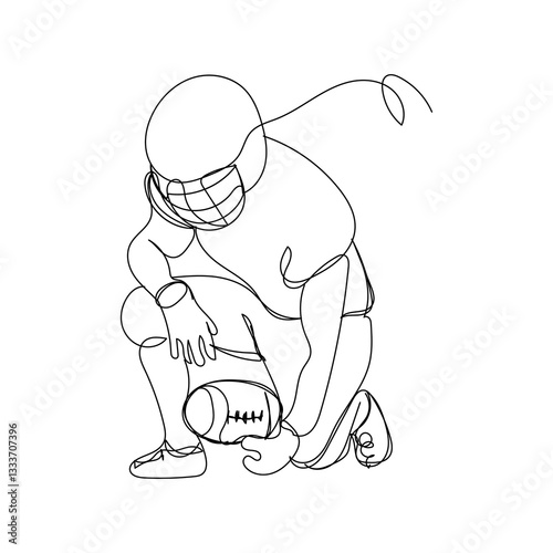 American football doodle elements hand drawn vector illustration | Crayon outline drawing style. Hand drawn trendy Vector illustration.