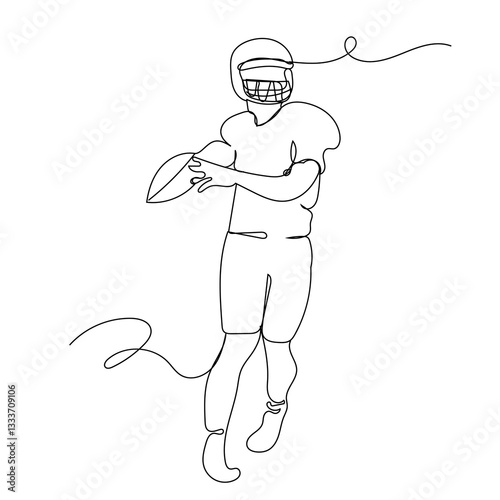 American football doodle elements hand drawn vector illustration | Crayon outline drawing style. Hand drawn trendy Vector illustration.