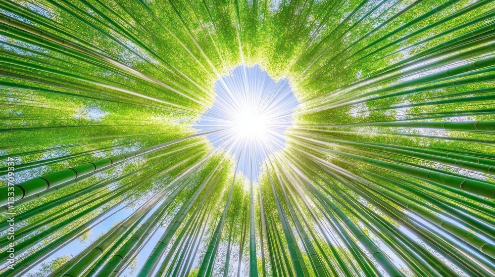Obraz premium Sunlit Bamboo Forest, Japan