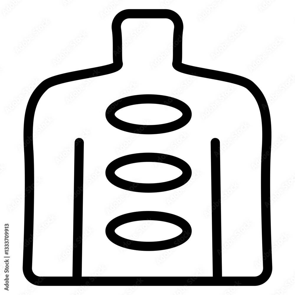 Obraz premium Back stone Line Icon