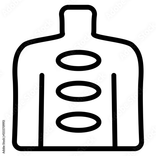 Back stone Line Icon