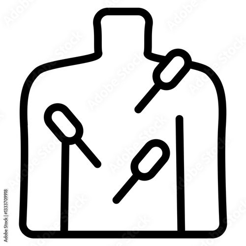 Back acupuncture Line Icon