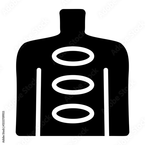 Back stone Solid Icon