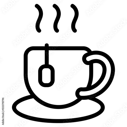 Hot tea Line Icon