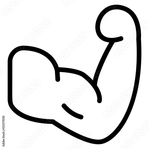 Muscular arms Line Icon