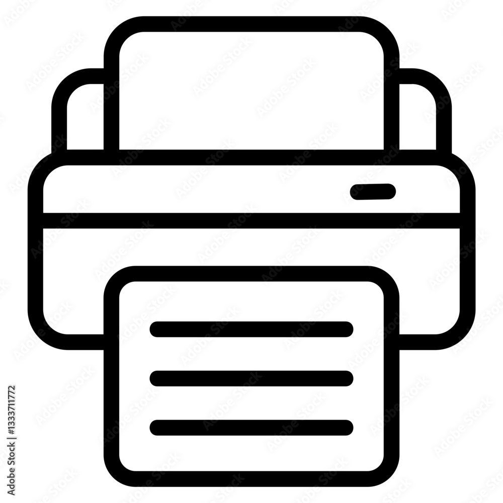 Printer Line Icon Printer Line Icon