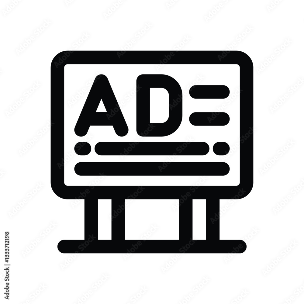 advertising banner line icon. Clean and minimalist vector icon for websites, mobile apps, presentations, and logos. Fully scalable and customizable for any project. advertising banner line icon. Clean and minimalist vector icon for websites, mobile apps, presentations, and logos. Fully scalable and customizable for any project.