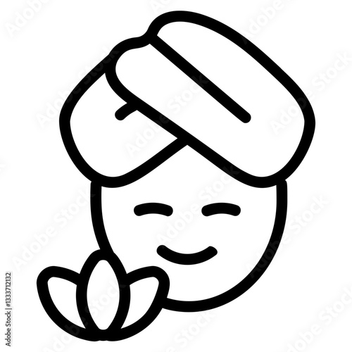 Spa face Line Icon