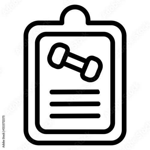 Sport training Line Icon