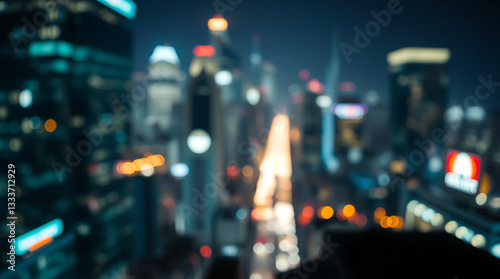 Wallpaper Mural Blurred abstract bokeh background of San Francisco city lights at night, Created by Generative AI Torontodigital.ca