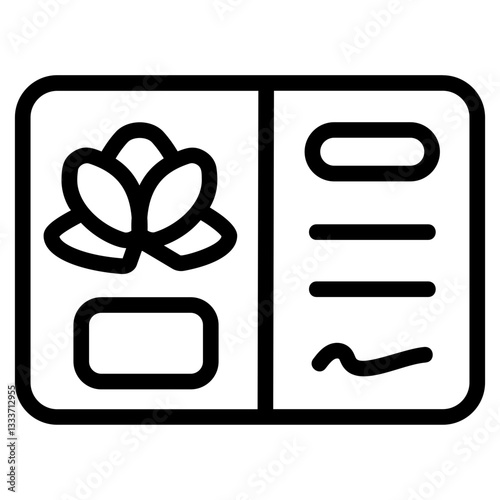 Therapy card Line Icon