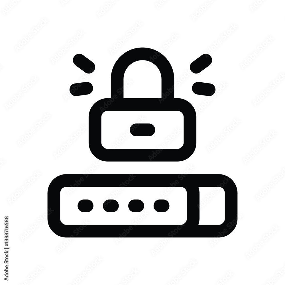 password line icon. Clean and minimalist vector icon for websites, mobile apps, presentations, and logos. Fully scalable and customizable for any project. password line icon. Clean and minimalist vector icon for websites, mobile apps, presentations, and logos. Fully scalable and customizable for any project.