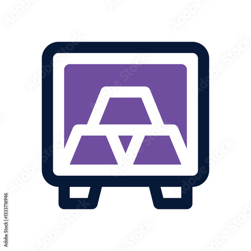 safe box dual tone icon. Sleek and modern vector icon for websites, mobile apps, marketing materials, and corporate design. Fully scalable and ready to use.