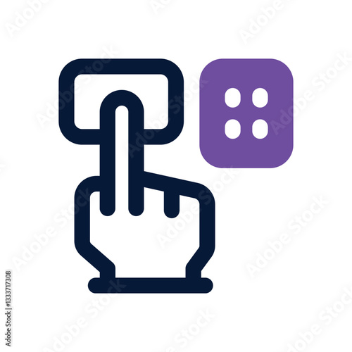 pin code dual tone icon. Sleek and modern vector icon for websites, mobile apps, marketing materials, and corporate design. Fully scalable and ready to use.