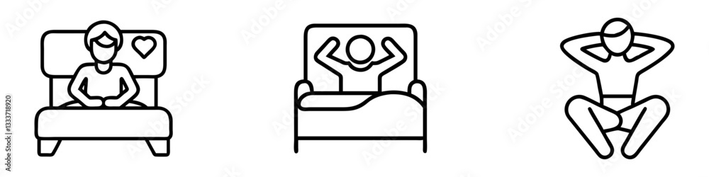 relaxed pose icon, relaxed pose line art - simple line art of relaxed pose, perfect for relaxed pose logos and icons relaxed pose icon, relaxed pose line art - simple line art of relaxed pose, perfect for relaxed pose logos and icons