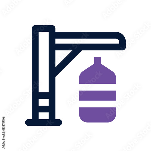 punching bag dual tone icon. Sleek and modern vector icon for websites, mobile apps, marketing materials, and corporate design. Fully scalable and ready to use.