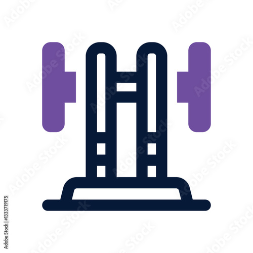bench press dual tone icon. Sleek and modern vector icon for websites, mobile apps, marketing materials, and corporate design. Fully scalable and ready to use.