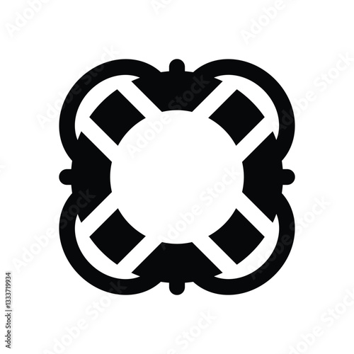 life sever glyph icon. Strong and solid vector icon for websites, mobile interfaces, presentations, and visual branding. High quality and easy to edit.