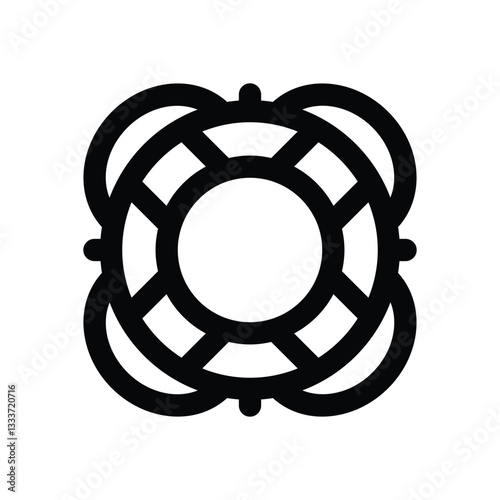 life sever line icon. Clean and minimalist vector icon for websites, mobile apps, presentations, and logos. Fully scalable and customizable for any project.