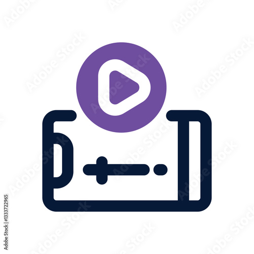 video tutorial dual tone icon. Sleek and modern vector icon for websites, mobile apps, marketing materials, and corporate design. Fully scalable and ready to use.