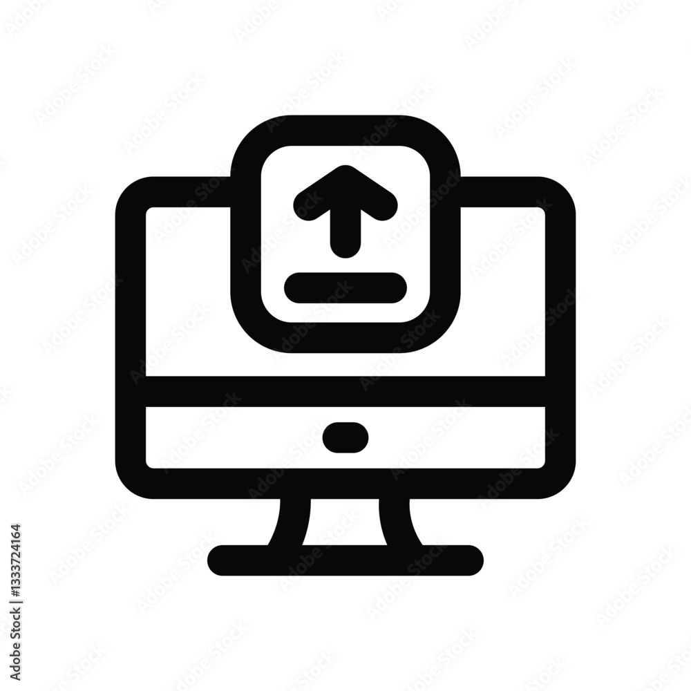 upload line icon. Clean and minimalist vector icon for websites, mobile apps, presentations, and logos. Fully scalable and customizable for any project. upload line icon. Clean and minimalist vector icon for websites, mobile apps, presentations, and logos. Fully scalable and customizable for any project.
