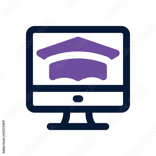 elearning dual tone icon. Sleek and modern vector icon for websites, mobile apps, marketing materials, and corporate design. Fully scalable and ready to use.