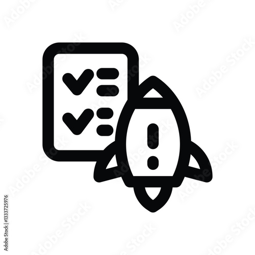 project launch line icon. Clean and minimalist vector icon for websites, mobile apps, presentations, and logos. Fully scalable and customizable for any project.
