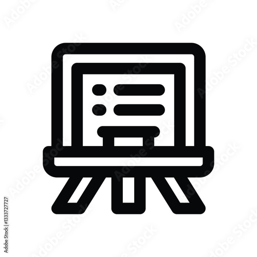 black board line icon. Clean and minimalist vector icon for websites, mobile apps, presentations, and logos. Fully scalable and customizable for any project.
