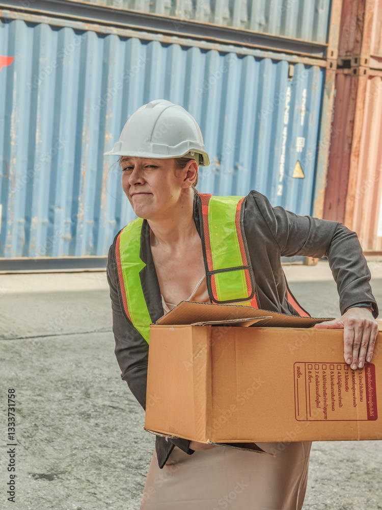 Pregnant women should not lift heavy objects, under the supervision of safety and health insurance in industrial plants, work in the field in the storage yard and pack empty containers for shipping,