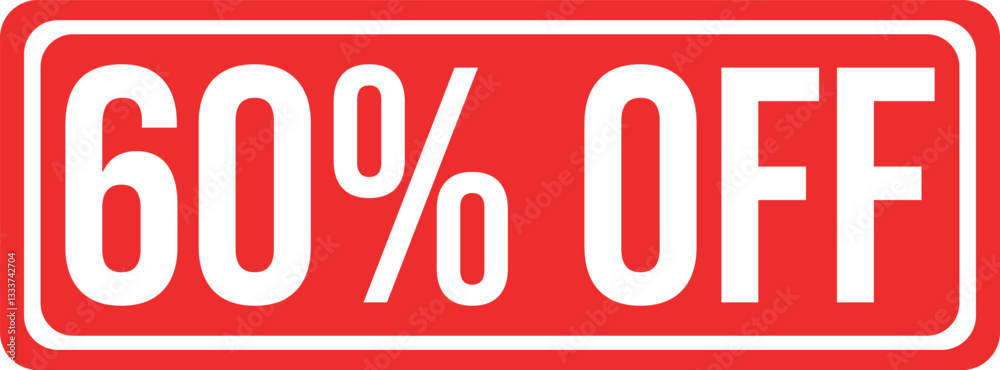 60% Off Rubber Stamp Seal Vector Illustration 60% Off Rubber Stamp Seal Vector Illustration
