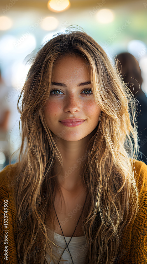 Fototapeta premium Stylish Senior Woman with Long Hair