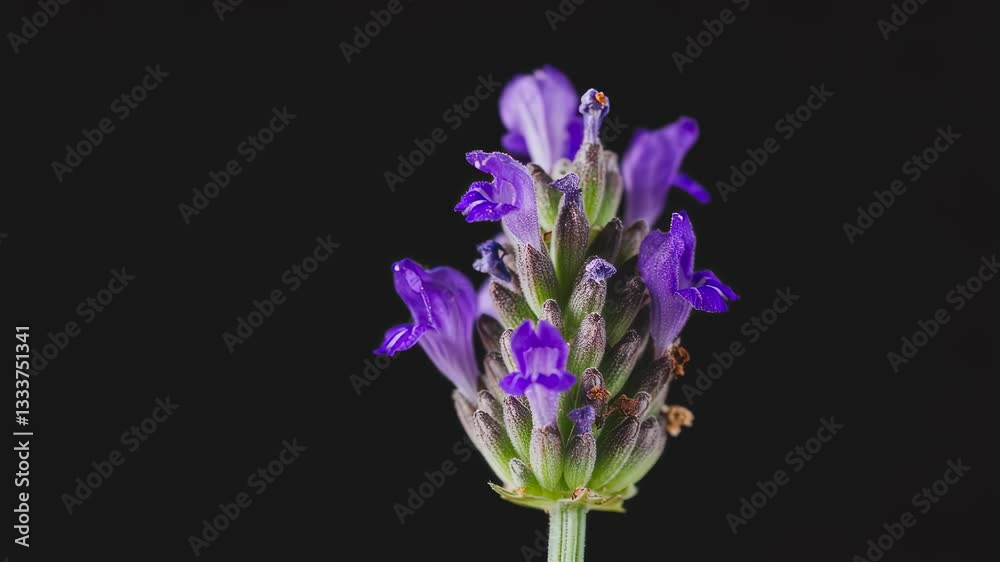 Lavender Bud Blooming in Slow Motion Lavender Bud Blooming in Slow Motion