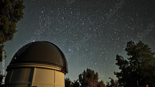 Stargazing at a remote observatory under a clear night sky filled with countless stars