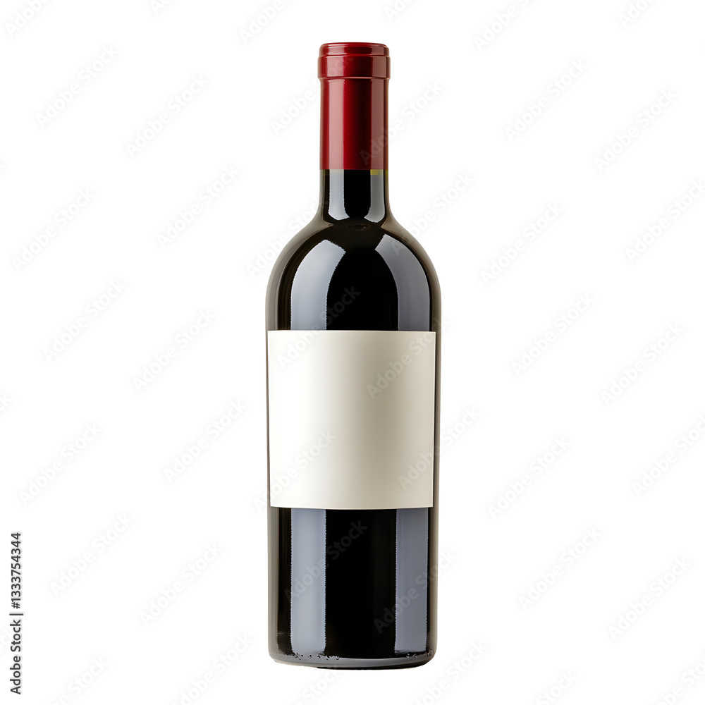 Sophisticated Red Wine Bottle with Elegant Label for Premium Cellar Sophisticated Red Wine Bottle with Elegant Label for Premium Cellar