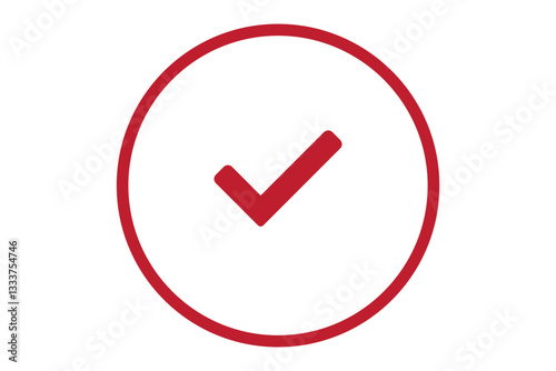 This minimalist checkmark icon clearly conveys approval or completion, making it ideal for design projects, bullet lists, or status indicators, ensuring clarity and simplicity in visual communication