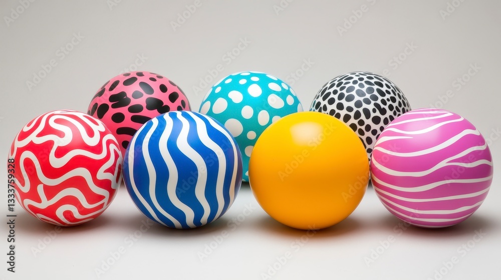 Fototapeta premium Colorful Patterned Balls for Fun and Creative Activities