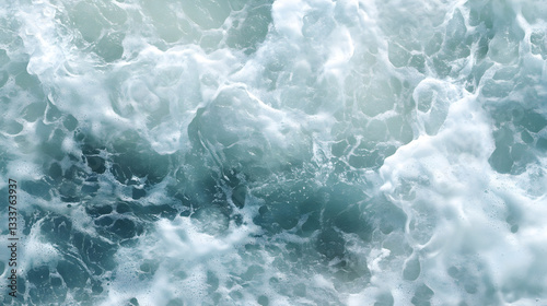 Ocean waves background with crystal-clear water reflections and soft sandy textures
