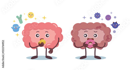 Intestine Cartoon Character