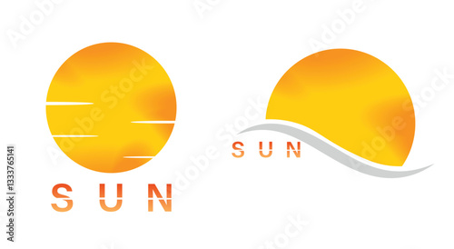 set of Sun Vector illustration Icon Logo Template design