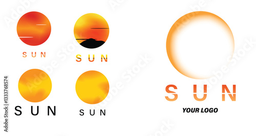 set of Sun Vector illustration Icon Logo Template design