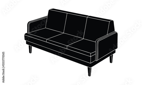 Sofa Silhouette Illustration