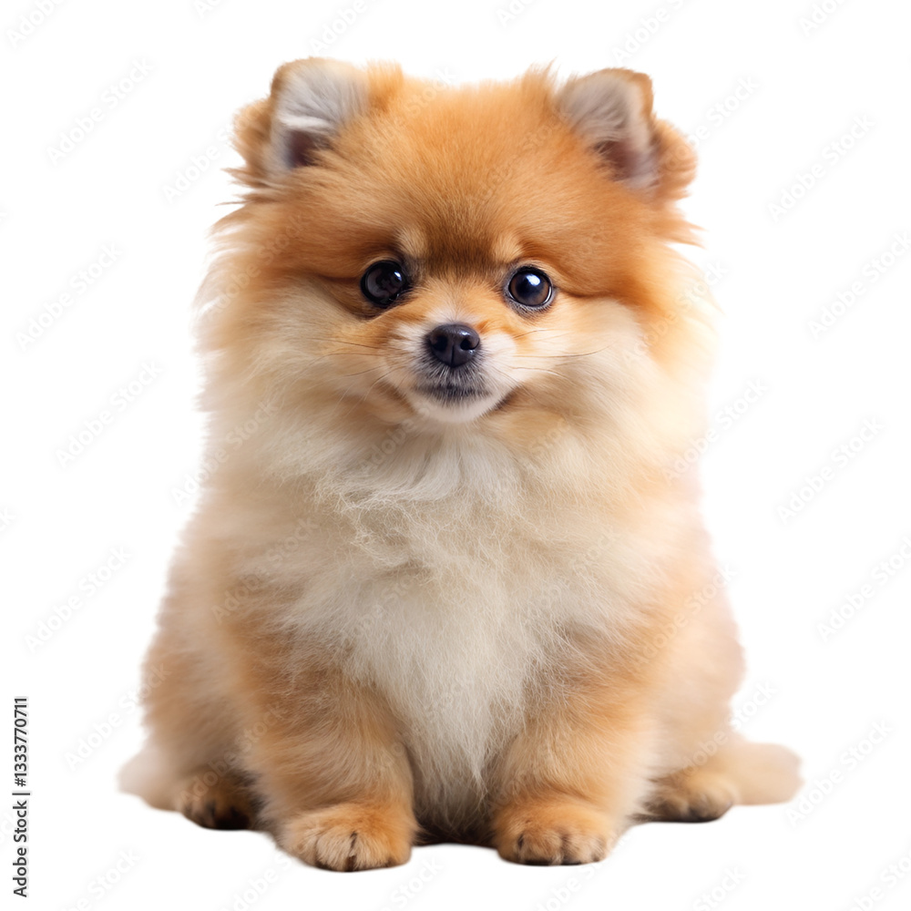 Pomeranian puppy isolated on transparent background Pomeranian puppy isolated on transparent background