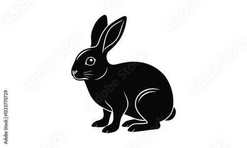  Rabbit Silhouette Illustration