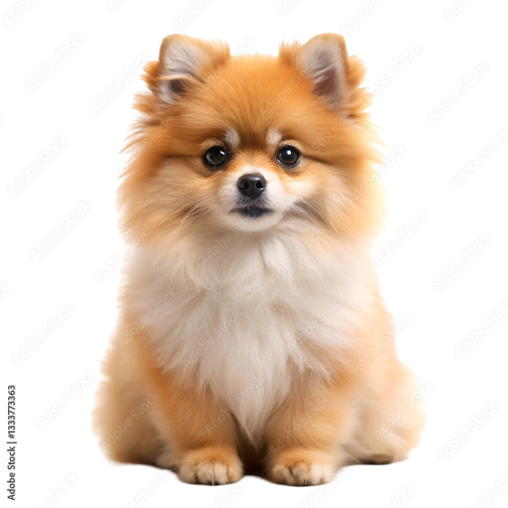 Pomeranian puppy isolated on transparent background Pomeranian puppy isolated on transparent background