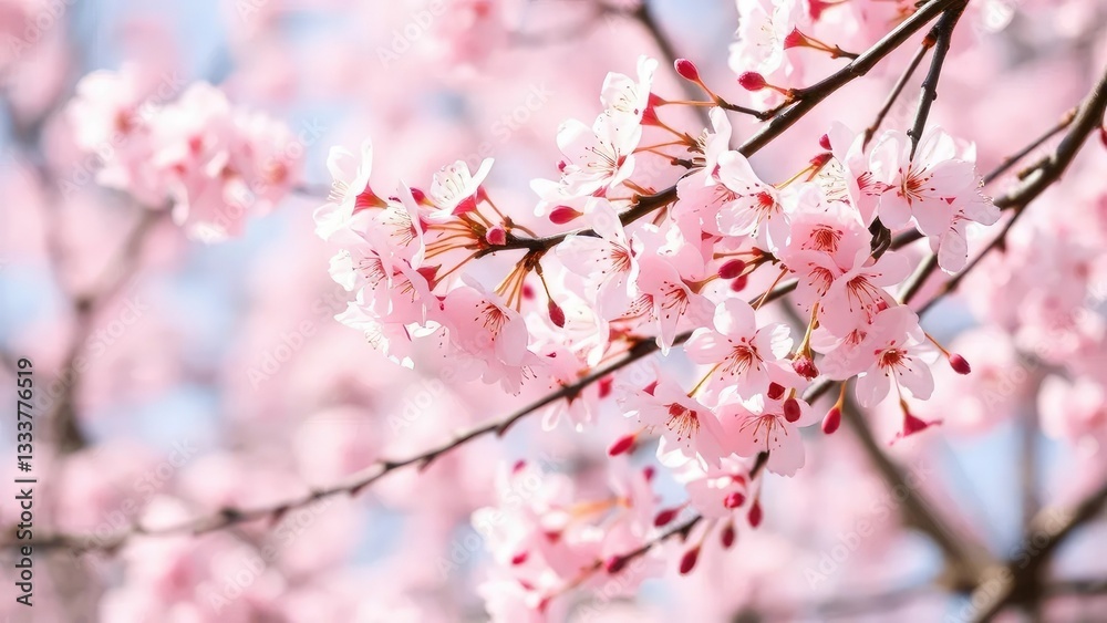 delicate cherry blossoms sway in spring breeze, blossom, pink, branches delicate cherry blossoms sway in spring breeze, blossom, pink, branches