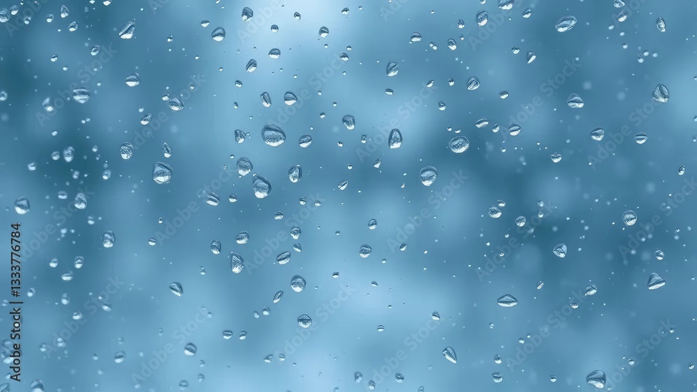 Delicate droplets suspended in a misty veil cling to the windowpane as winter's morning air wraps around them, calm atmosphere, water on pane Delicate droplets suspended in a misty veil cling to the windowpane as winter's morning air wraps around them, calm atmosphere, water on pane