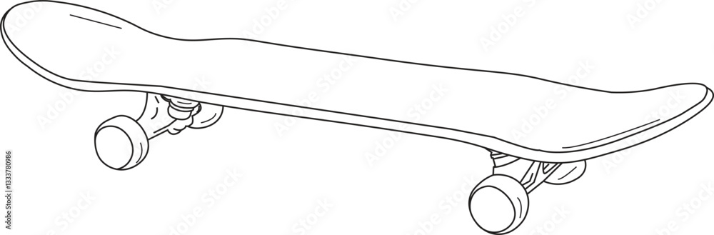 Fototapeta premium The Illustration of simple Classic Skateboard