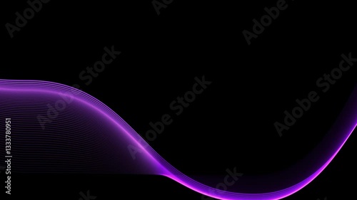 Smooth Curved Wave Lines Motion Background in 4K, wave lines motion background, abstract wave lines, flowing curved lines, glowing streaks background